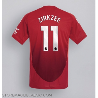 Manchester United Joshua Zirkzee #11 Maglia Gara Casa Repliche 2024-25 Maniche Corte